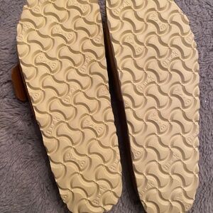 Birkenstock Sandals in Cream and Brown